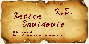 Katica Davidović vizit kartica